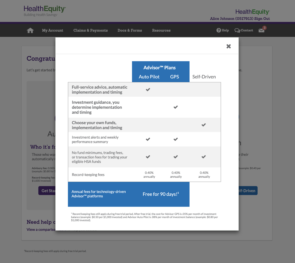 Mockup of invesment onboarding #2